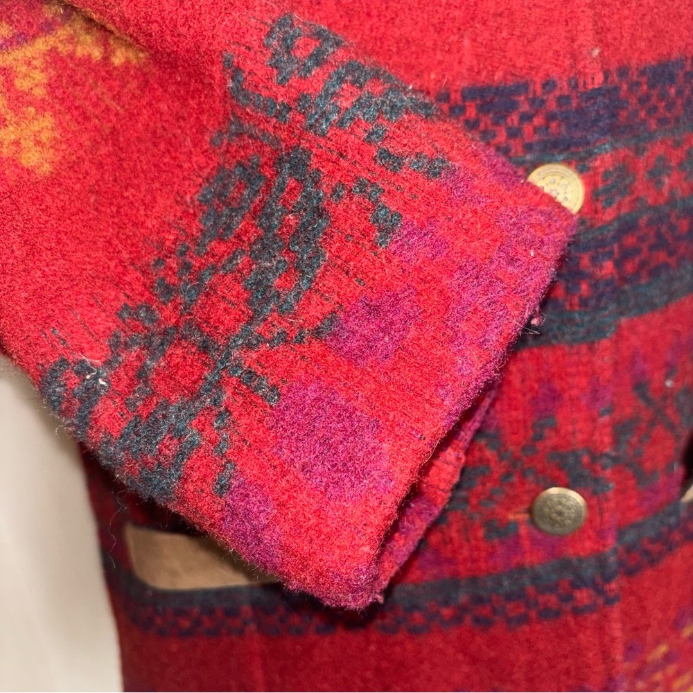 Woolrich Vintage Wool Aztec Navajo Southwestern Blanket Coat Jacket - Picture 5 of 13